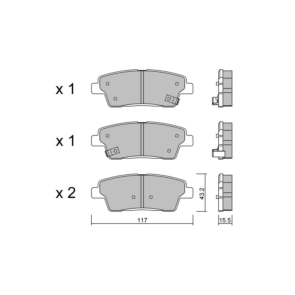 Pastillas de freno traseras GT2i Club para HYUNDAI Genesis II (DH) 3.8 GDI 335cv 2014-03-01-Array