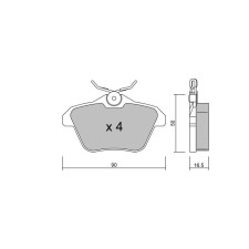 Pastillas de freno traseras GT2i Club para ALFA ROMEO 166 (936_) 3.2 V6 24V 240cv 1998-09-01-2007-06-01