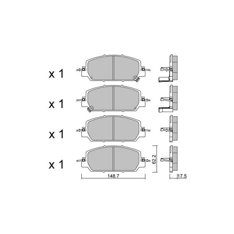 Pastilhas de travão dianteiras GT2i Club para HONDA CR-V V (RW_, RT_) 1.5 AWD (RW2) 194bhp 2016-12-01-Array