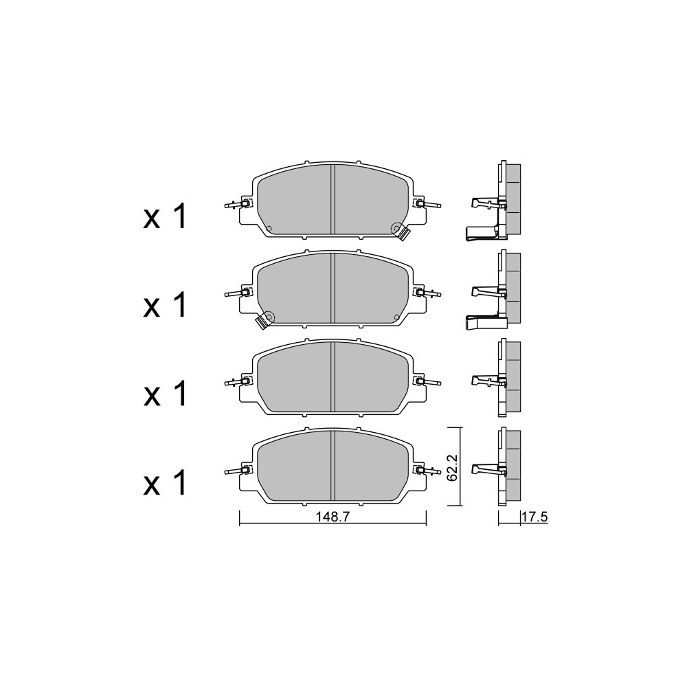 Pastilhas de travão dianteiras GT2i Club para HONDA CR-V V (RW_, RT_) 1.5 AWD (RW2) 194bhp 2016-12-01-Array
