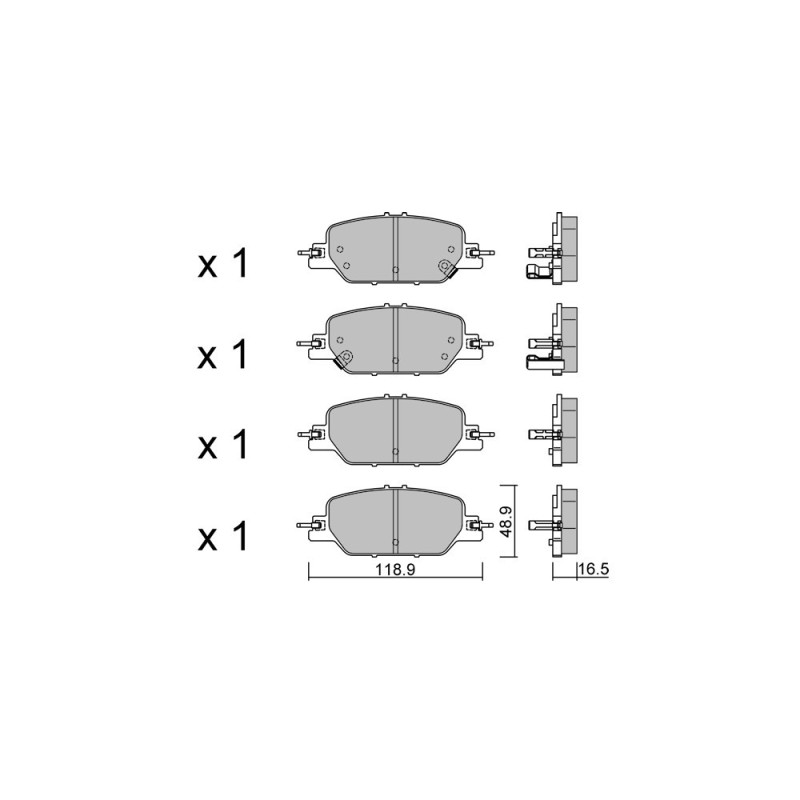 Pastilhas de travão traseiras GT2i Club para HONDA CR-V V (RW_, RT_) 5.6 AWD 406bhp 2016-12-01-Array