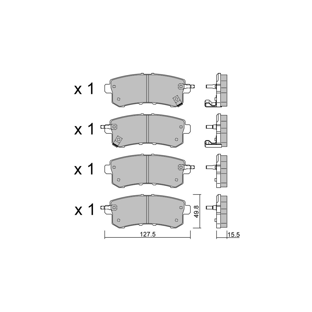 Pastillas de freno traseras GT2i Club para NISSAN Patrol VI (Y62) V6 604cv 2010-04-01-Array