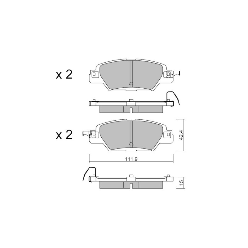 Pastilhas de travão traseiras GT2i Club para MAZDA CX-5 II (KF) 2.5 AWD 232hp 2016-11-01-Array
