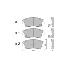 Pastilhas de travão dianteiras GT2i Club para HYUNDAI Tucson II (TL, TLE) 2.0 CRDi 204hp 2015-06-01-