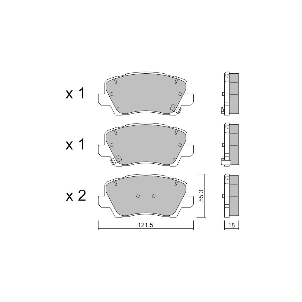 Pastilhas de travão dianteiras GT2i Club para KIA Picanto III (JA) / Morning 1.0 T-GDi 101hp 2017-03-01-01-Array