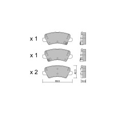 Pastillas de freno traseras GT2i Club para KIA Picanto III (JA) / Morning 1.0 T-GDi 101cv 2017-03-01-
