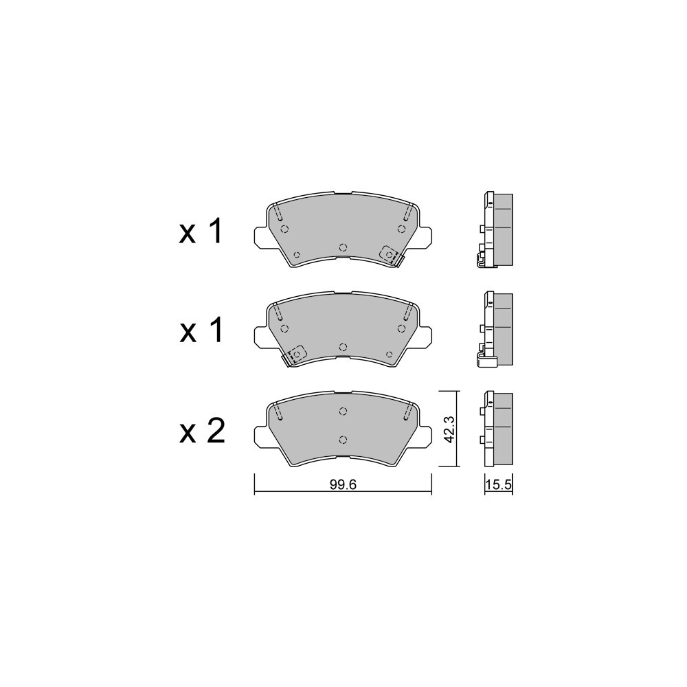 Pastillas de freno traseras GT2i Club para KIA Picanto III (JA) / Morning 1.0 T-GDi 101cv 2017-03-01-Array