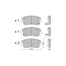 Pastillas de freno delanteras GT2i Club para KIA Stinger (CK) 2.2 CRDi VGT 4WD 203cv 2017-06-01-
