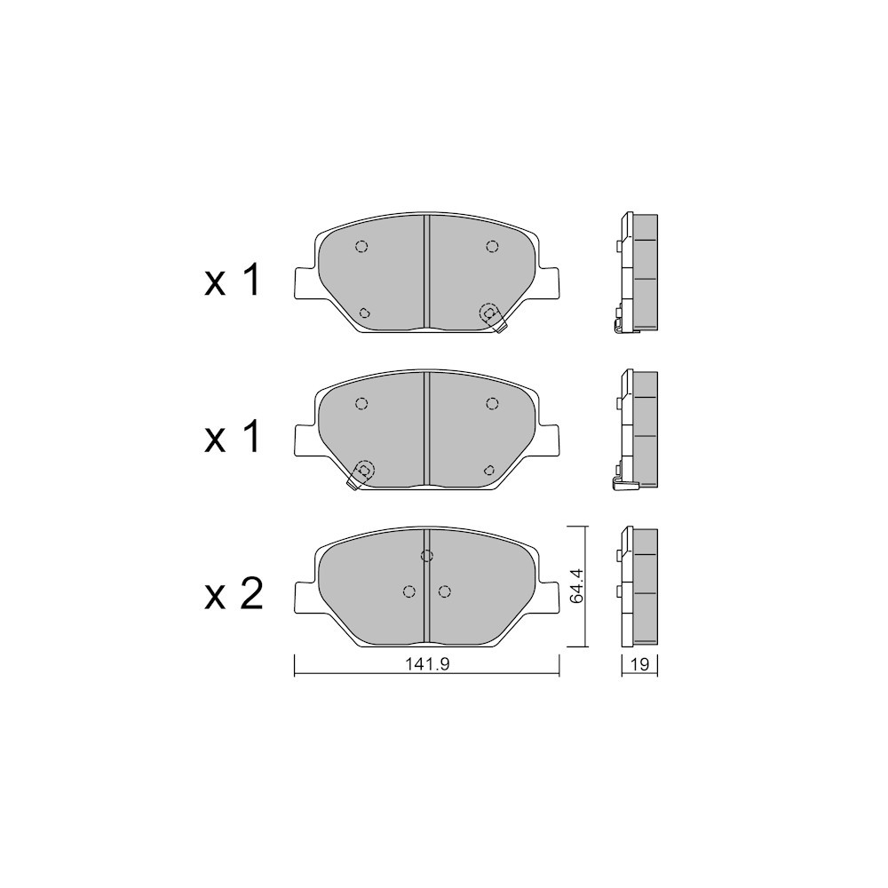 Pastillas de freno delanteras GT2i Club para OPEL Insignia B Sports Tourer (Z18) 2.0 CDTi 4x4 (68) 210cv 2017-03-01-Array