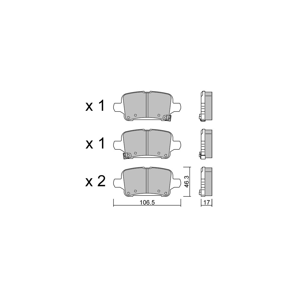 Pastillas de freno traseras GT2i Club para OPEL Insignia B Country Tourer (Z18) 1.6 Turbo (68) 200cv 2017-06-01-Array