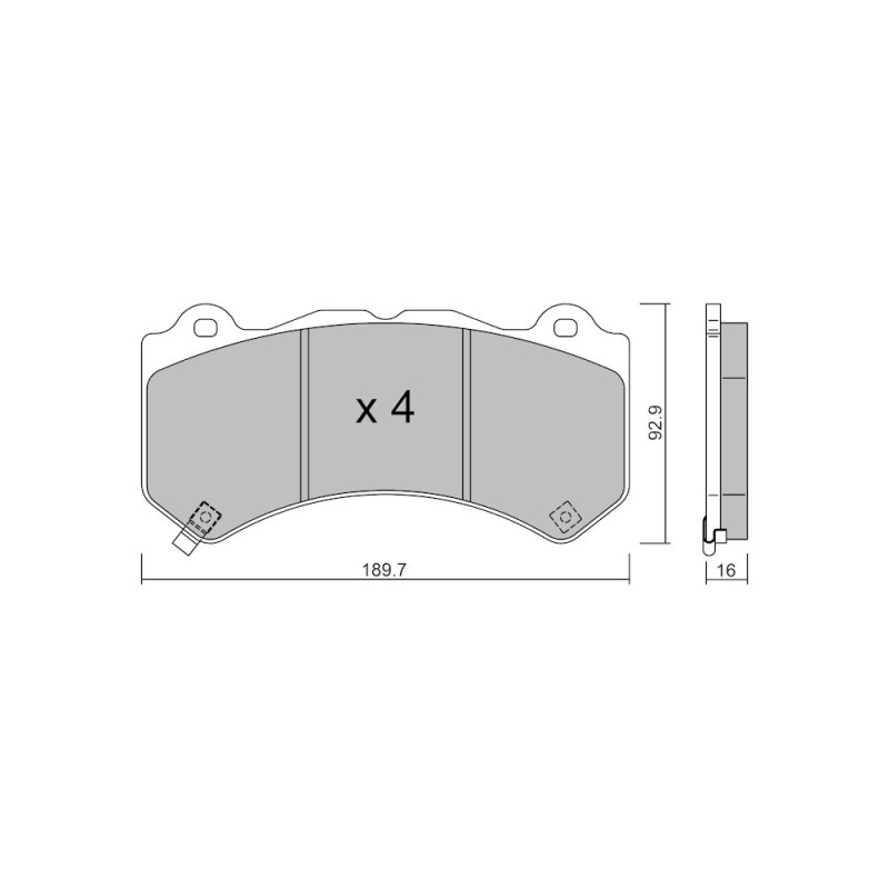 Pastilhas de Freio Dianteiras GT2i Club para JEEP Grand Cherokee IV (WK, WK2) 6.2 i V8 4x4 2010-23 - Pinças de Freio BremboArray