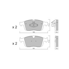 Pastilhas de travão dianteiras GT2i Club para VOLVO XC60 I (156) T6 AWD 306hp 2008-05-01-2017-12-01