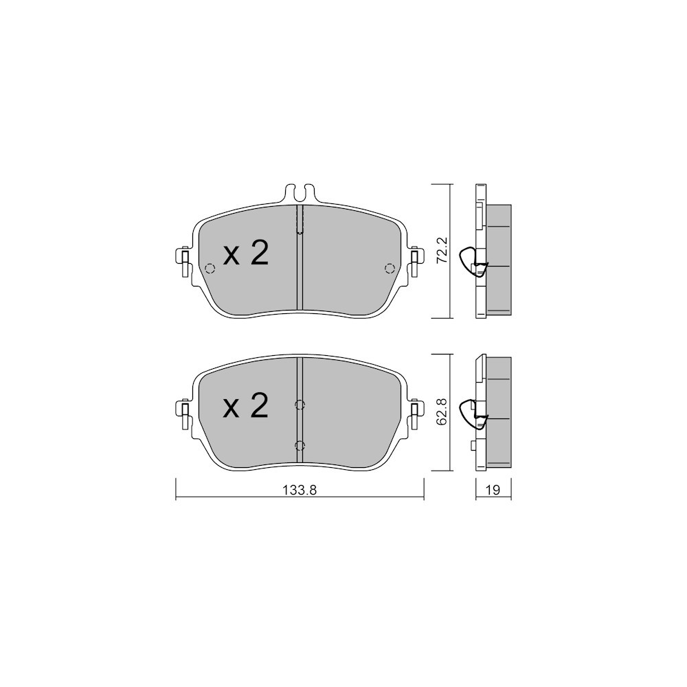 Pastilhas de travão dianteiro GT2i Club para MERCEDES BENZ CLA II (C118) GLA 200 4-matic (247.788) 164hp 2019-03-01-01-Array