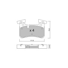 Pastillas de freno traseras GT2i Club para MERCEDES BENZ Classe C III T-Model (S204) E 63 AMG 585cv 2007-08-01-2014-08-01
