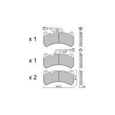 Pastilhas de travão dianteiras GT2i Club para ALFA ROMEO Giulia (952) 2.9i T V6 Quadrifoglio 2016- Pinças de travão Brembo