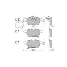 Pastilhas de travão dianteiras GT2i Club para SAAB 9-5 SW (YS3E) S 600 (222.176) 531hp 1998-10-01-