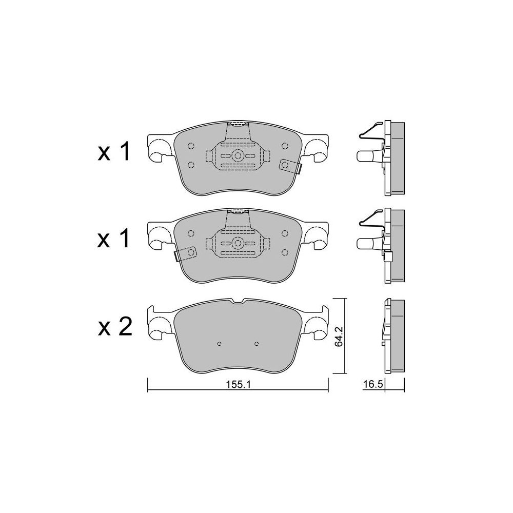 Pastilhas de travão dianteiras GT2i Club para FORD Puma ST 1.5 EcoBoost 2019- Pinças de travão AteArray