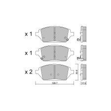 Pastilhas de travão dianteiras GT2i Club para OPEL Karl (C16) 1.4 GPL (_76) 141hp 2015-01-01-