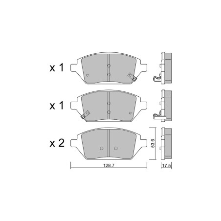 Pastillas de freno delanteras GT2i Club para OPEL Karl (C16) 1.4 LPG (_76) 141cv 2015-01-01-