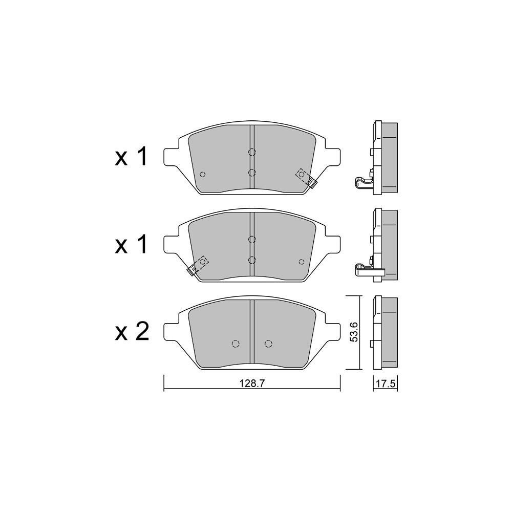 Pastilhas de travão dianteiras GT2i Club para OPEL Karl (C16) 1.4 GPL (_76) 141hp 2015-01-01-Array