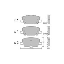 Pastillas de freno delanteras GT2i Club para OPEL Mokka I / Mokka X (J13) 1.4 4x4 (_76) 153cv 2012-06-01-