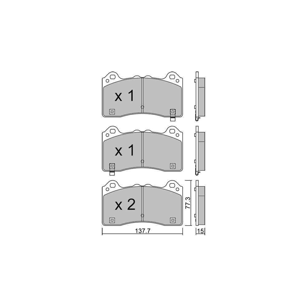 Pastillas de freno delanteras GT2i Club para FORD Focus 2.3i 16V Turbo RS 350 hp 2012-18 - Pinzas de freno BremboArray