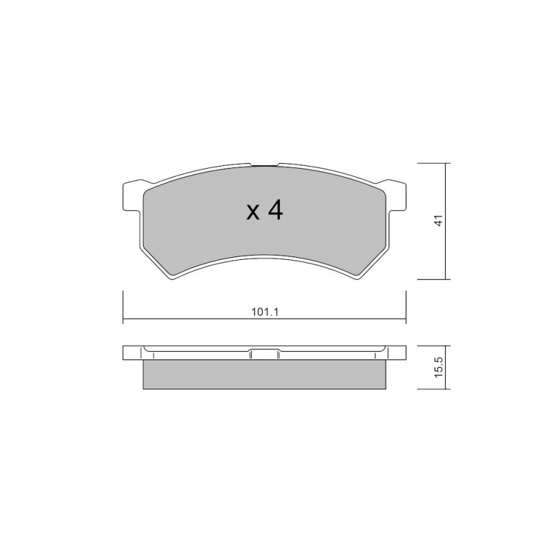 Pastilhas de travão dianteiras GT2i Club para RENAULT Kwid (BW_) 1.0 TCe 100 (B7MT) 101hp 2015-09-01-Array