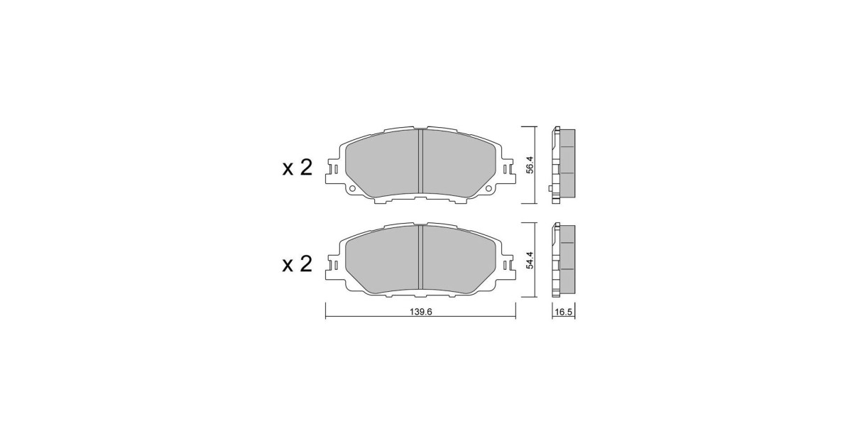 Pastilhas de travão dianteiras GT2i Club para TOYOTA Corolla XI Hatchback (_E21_) / Auris 2.0 Hybrid (MZEH12) 184hp 2018-10-01-