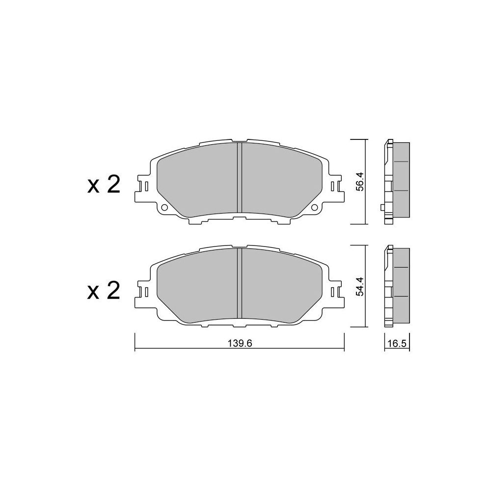 Pastillas de freno delanteras GT2i Club para TOYOTA Corolla XI Hatchback (_E21_) / Auris 2.0 Hybrid (MZEH12) 184cv 2018-10-01-Array