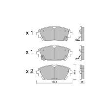 Pastilhas de travão dianteiras GT2i Club para MAZDA 3 IV Hatchback (BP) / Axela M Hybrid AWD 180hp 2018-11-01-01-