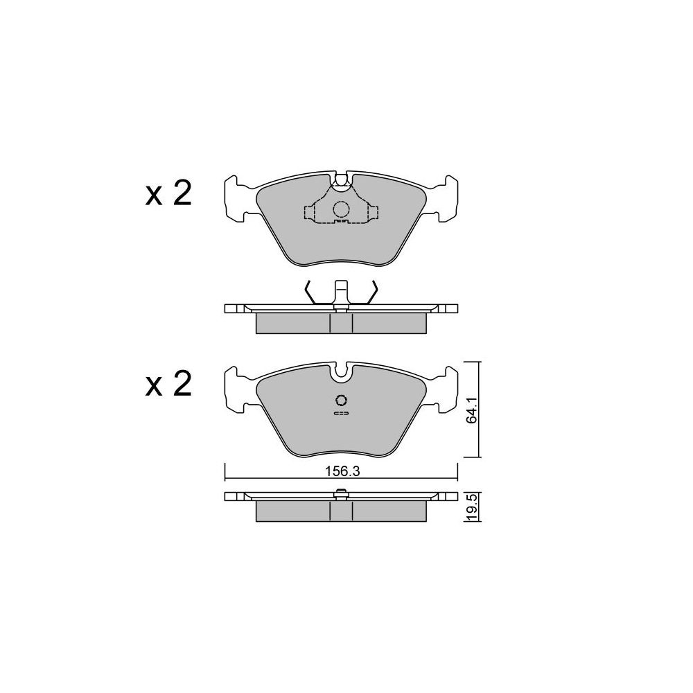 Pastillas de freno delanteras GT2i Club para BMW Serie 3 (E36) M3 3.0i, 3.2i 1991-98 - Pinzas de freno Ate Array