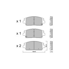 Pastilhas de travão dianteiras GT2i Club para HYUNDAI Santa Fe IV (TM, TMA) 2.5 AWD 282hp 2018-02-01-