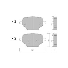 Pastillas de freno traseras GT2i Club para CITROEN Berlingo III (ER_, EC_) e-Berlingo 136cv 2018-06-01-