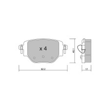 Pastillas de freno traseras GT2i Club para PEUGEOT 2008 II (UD_, US_, UY_, UK_) 1.2 PureTech 155 155cv 2019-08-01-