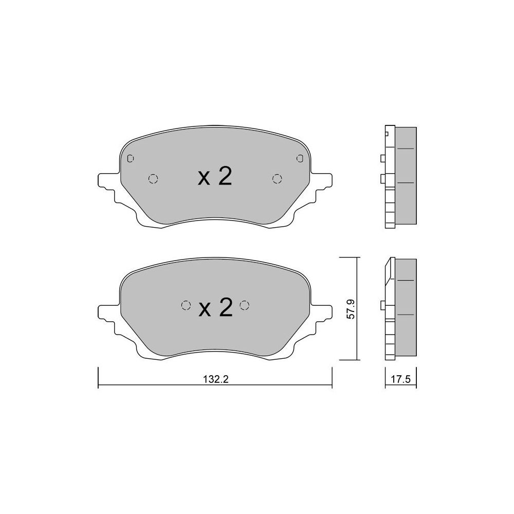 Pastilhas de travão dianteiras GT2i Club GT2i Club para FORD Puma II (J2K) 1.0 EcoBoost mHEV 155hp 2019-09-01-01-Array