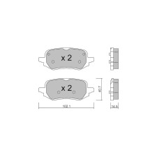 Pastilhas de travão traseiras GT2i Club para FORD Puma II (J2K) ST 1.5 EcoBoost 200hp 2019-09-01-