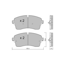 Pastillas de freno delanteras GT2i Club para LAND ROVER Range Rover IV (L405) 2.0 PHEV 4x4 404cv 2012-08-01-