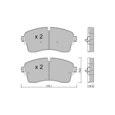 Pastillas de freno delanteras GT2i Club para LAND ROVER Discovery V Sport (L550) 3.0 4x4 340cv 2014-09-01-