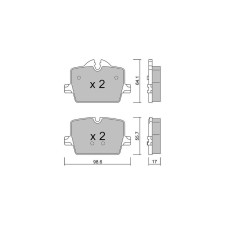 Pastilhas de travão traseiras GT2i Club para BMW 4 II Convertible (G23) eDrive40 340 cv 2020-11-01-