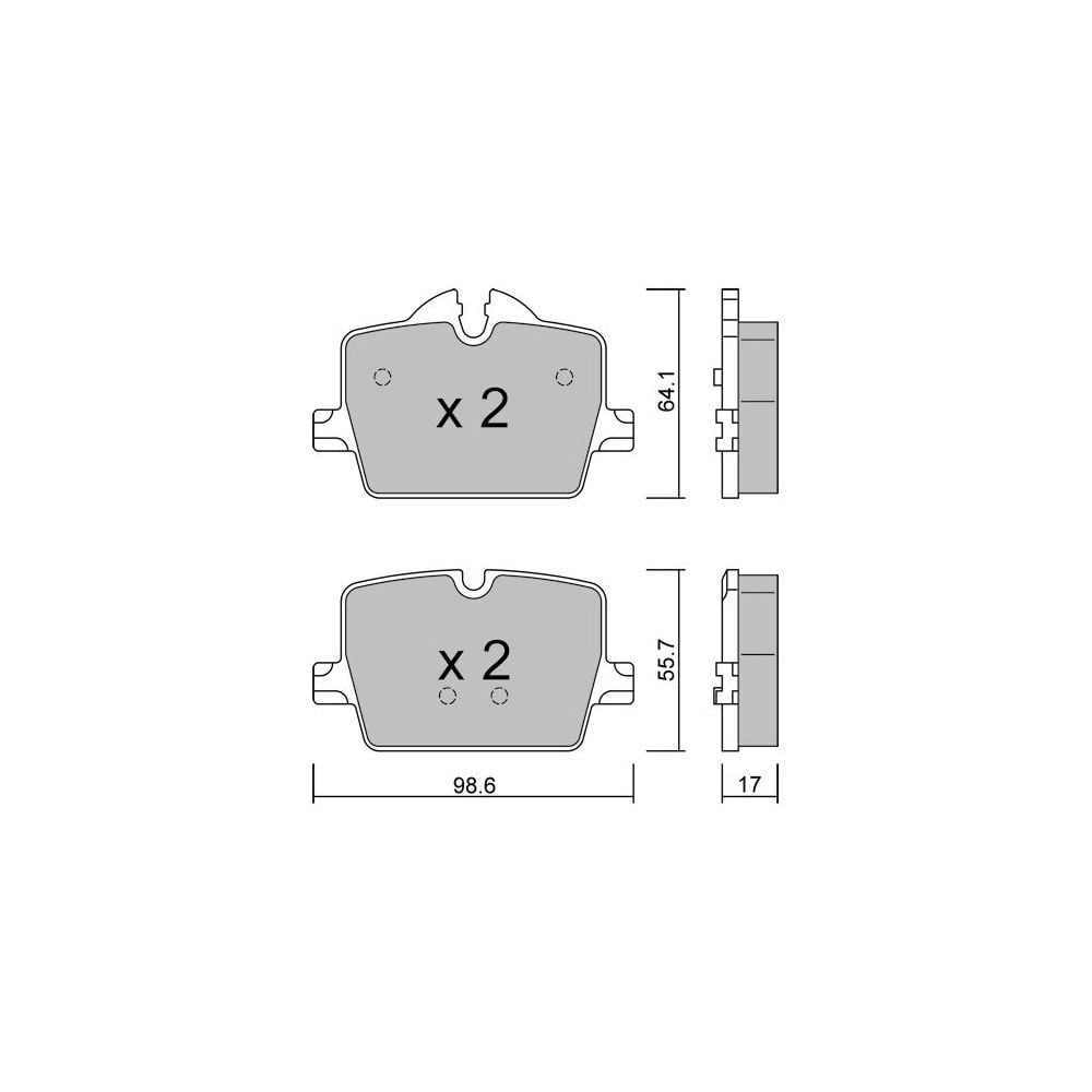 Pastilhas de travão traseiras GT2i Club para BMW 4 II Convertible (G23) eDrive40 340 cv 2020-11-01-Array