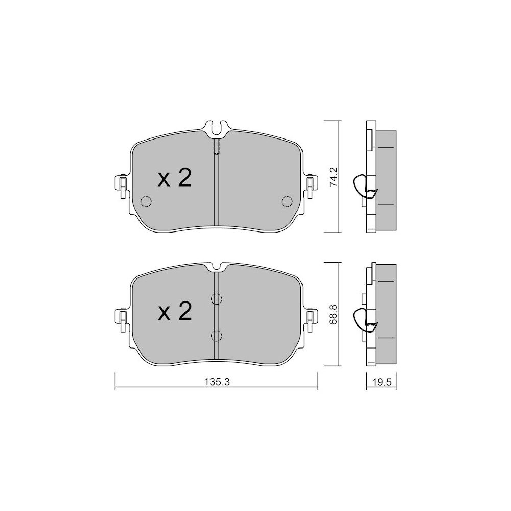 Pastillas de freno delanteras GT2i Club para MERCEDES BENZ CLA II (C118) AMG A 35 4-matic (177.051) 306cv 2019-03-01-Array