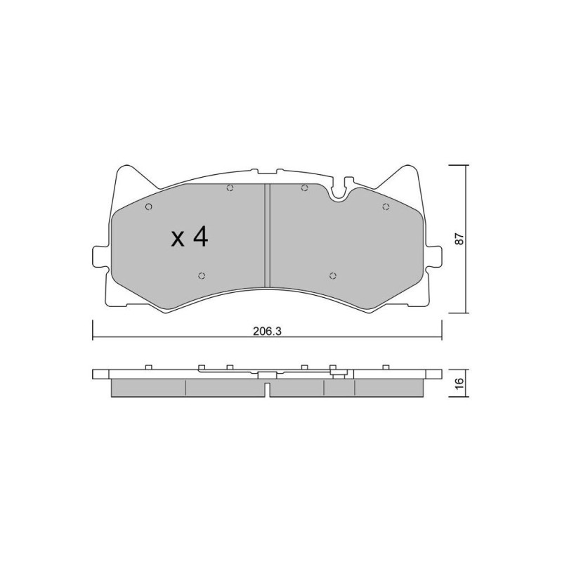 Pastilhas de travão dianteiras GT2i Club para MERCEDES BENZ BENZ AMG GT I Roadster (R190) GT R (190.479) 585hp 2016-11-01-2021-1Array