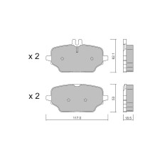 Pastillas de freno traseras GT2i Club para MERCEDES BENZ GLE II (W167) GLE 350 e 4-matic (167.354) 334cv 2018-10-01-