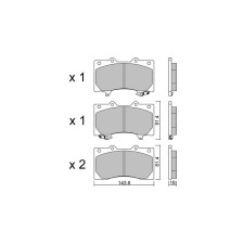 Pastillas de freno delanteras GT2i Club para NISSAN Patrol VI (Y62) 5.6 NISMO 429cv 2010-04-01-