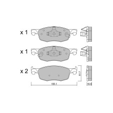 Pastilhas de travão dianteiro GT2i Club para TOYOTA Yaris V (_P21_, _PA1_, _PH1_) 2.0 D 187hp 2020-02-01-