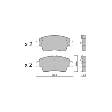 Pastilhas de travão dianteiras GT2i Club para RENAULT Kwid (BW_) 1.6 GR 4WD (GXPA16) 262hp 2015-09-01-