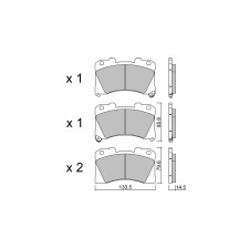 Pastillas de freno delanteras GT2i Club para TOYOTA Yaris V (P21, PA1, PH1) 1.6 GR 4WD (GXPA16) 2020-  Pinzas de freno Advics