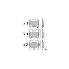 Pastillas de freno traseras GT2i Club para TOYOTA Yaris V (P21, PA1, PH1) 1.6 GR 4WD (GXPA16) 2020-  Pinzas de freno Advics