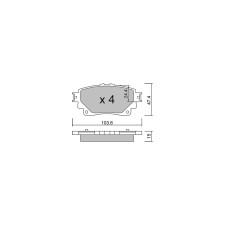 Pastillas de freno traseras GT2i Club para TOYOTA Yaris V Cross (MXP_) 2.8 (GDH303) 177cv 2020-09-01-