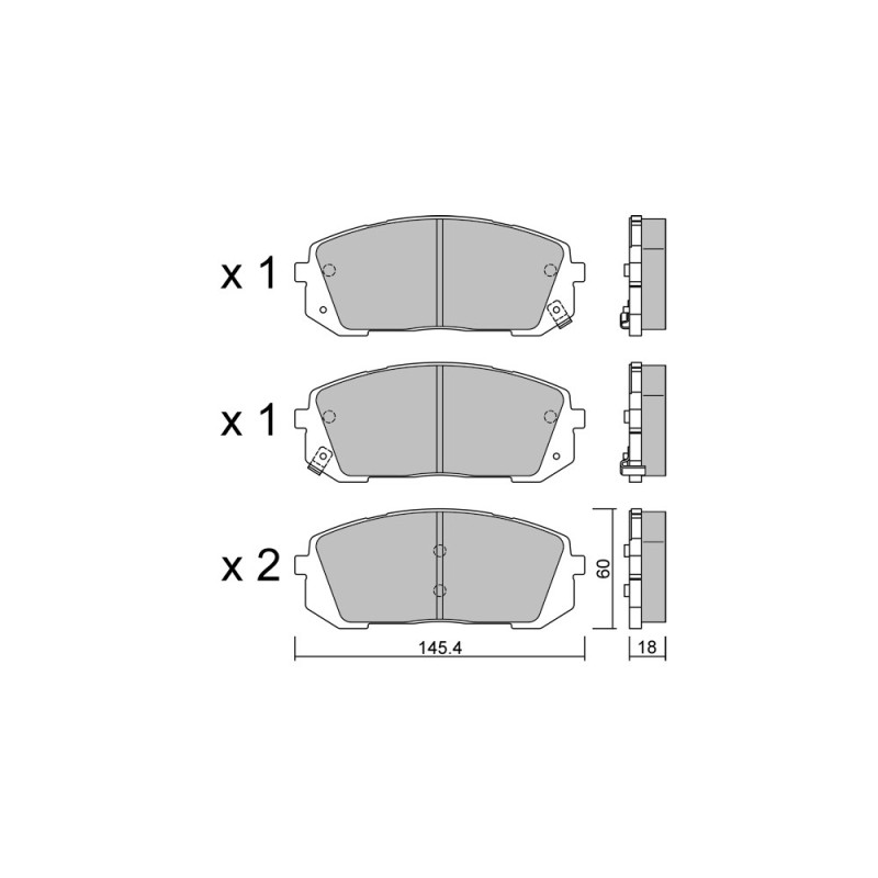 Pastilhas de travão dianteiras GT2i Club para HYUNDAI Sonata VIII (DN8) 2.5 T/GDI 290hp 2019-03-01-Array